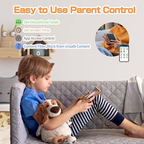 10 inch Tablet for Kids,Android Tablet 32GB ROM 512GB Expand, Parental Control, Kids Software Pre-Installed, WiFi, Dual Camera,6000MAH,Shockproof Case,Toddler Tablet for Kids Age 3+ in Saudi Arabia