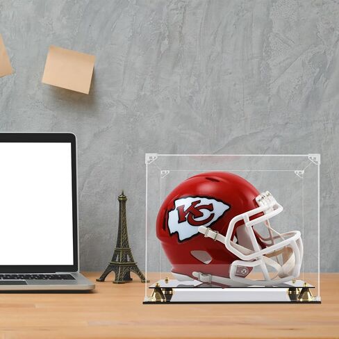 حامل عرض خوذة كرة القدم بالأشعة فوق البنفسجية من DisplayGifts يناسب أيضًا مقاس البالغين خوذة البيسبول وهوكي الجليد وخوذة الدراجات النارية وخوذة كرة القدم، عرض مع ناهضات ذهبية in Saudi Arabia