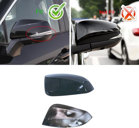 Left Driver Side Mirror Cover Cap Compatible with Toyota Rav4 2019-2023 With Turn Signal Glossy Black(NOT for LE & Hybrid LE) in Saudi Arabia