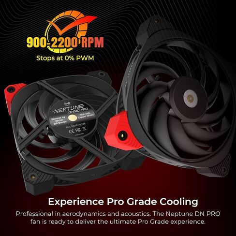 InWin DN120PRO PWM، مروحة هادئة ممتازة 120 مم، مروحة ضغط ثابتة بدرجة احترافية، محرك ثلاثي الطور، خيط لولبي معدني، PWM، FDB مع درع محمل نحاسي، 4 دبابيس (120 مم، أسود)، حتى 2200 دورة في الدقيقة in Kuwait