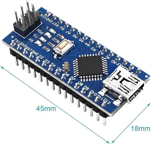 لوحة نانو V3.0 ATmega328P/CH340 5V 16M وحدة تحكم صغيرة متوافقة مع Arduino Nano (مع الكابلات) in Kuwait