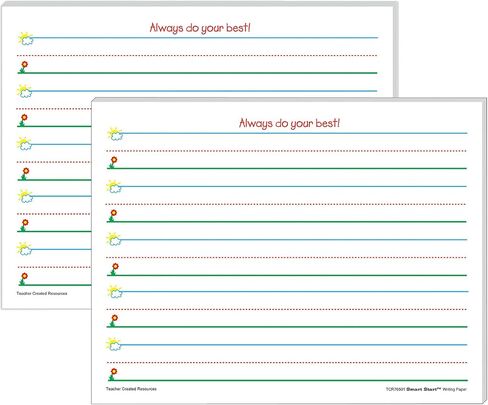 Teacher Created Resources Smart Start K-1 Writing Paper: 100 Sheets Per Pack, 2 Packs in Saudi Arabia