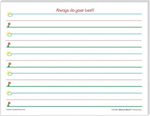 Teacher Created Resources Smart Start K-1 Writing Paper: 100 Sheets Per Pack, 2 Packs in Saudi Arabia