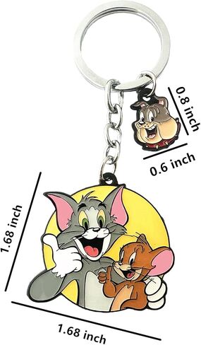 Tom Jerry Keychain Quality Metal Anime Cosplay Keychain Gifts for Men Woman in Saudi Arabia