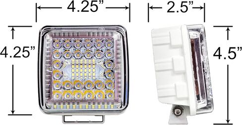 4" High Output 360° Wide Beam LED Work Light Driving Offroad Track Trailer Tractor Heavy Equipment Vehicles Combo Beam 12-32 Volts in Saudi Arabia