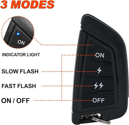 مفتاح التحكم عن بعد لتسخير أسلاك الضوء LED، وحدة تحكم في الإضاءة اللاسلكية تشغيل/إيقاف فلاش ستروب متوافق مع 2 من الخيوط المساعدة لقيادة الضباب الخفيف طقم تسخير الأسلاك in Kuwait