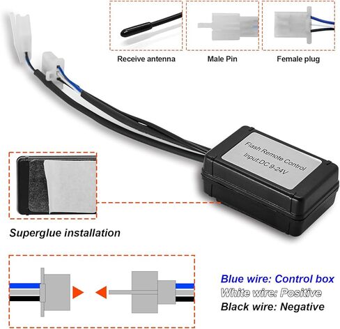 مفتاح التحكم عن بعد لتسخير أسلاك الضوء LED، وحدة تحكم في الإضاءة اللاسلكية تشغيل/إيقاف فلاش ستروب متوافق مع 2 من الخيوط المساعدة لقيادة الضباب الخفيف طقم تسخير الأسلاك in Kuwait