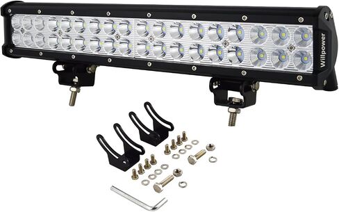 Willpower 12 inch 72W Spot Flood Combo LED Work Light Bar for Truck Car ATV SUV 4X4 Jeep Truck Driving Lamp (72W,Combo) in Saudi Arabia