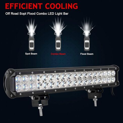 Willpower 12 inch 72W Spot Flood Combo LED Work Light Bar for Truck Car ATV SUV 4X4 Jeep Truck Driving Lamp (72W,Combo) in Saudi Arabia