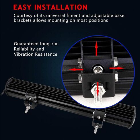 Willpower 12 inch 72W Spot Flood Combo LED Work Light Bar for Truck Car ATV SUV 4X4 Jeep Truck Driving Lamp (72W,Combo) in Saudi Arabia