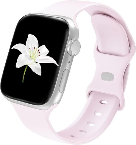Band Compatible With Apple Watch 38mm 40mm 41mm 42mm 44mm 45mm 49mm S/M L/M, Replacement Soft Silicone Sport Strap for IWatch Series Ultra 9/8/7/6/5/4/3/2/1 SE Women Men in Saudi Arabia