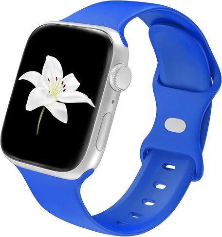 Band Compatible With Apple Watch 38mm 40mm 41mm 42mm 44mm 45mm 49mm S/M L/M, Replacement Soft Silicone Sport Strap for IWatch Series Ultra 9/8/7/6/5/4/3/2/1 SE Women Men in Saudi Arabia