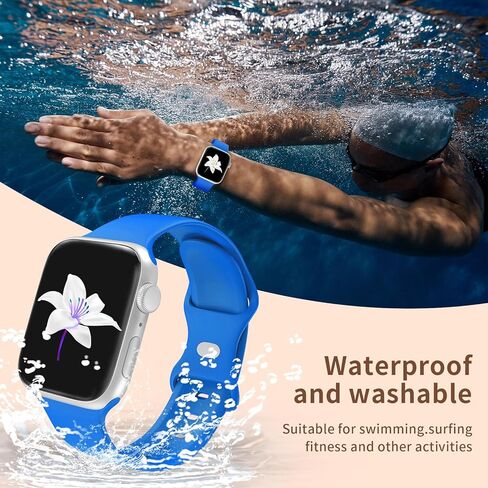 حزام متوافق مع ساعة Apple 38 مم 40 مم 41 مم 42 مم 44 مم 45 مم 49 مم S/M L/M، حزام رياضي من السيليكون الناعم البديل لسلسلة IWatch Series Ultra 9/8/7/6/5/4/3/2/1 SE للنساء والرجال in Kuwait