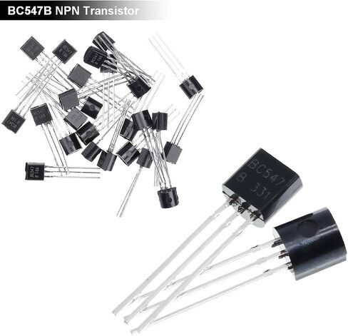 100 قطعة الترانزستور BC547 BC547B TO-92 NPN الترانزستور 50V 0.1A 100mA 625mW مع 100 قطعة 1K 1/2w أوم المقاوم للدائرة الإلكترونية in Saudi Arabia