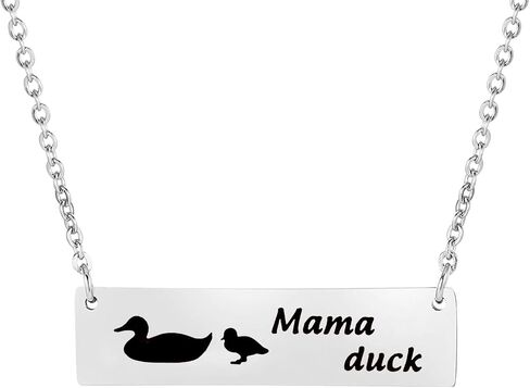 CHOORO Mama Duck Necklace Mama Duck Bar Necklace Mother and Children Necklace Mother’s Day Gift in Saudi Arabia