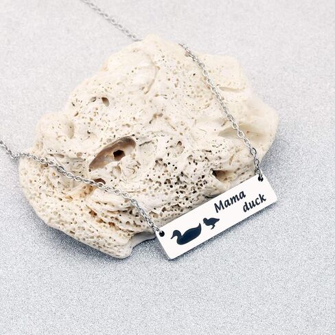 CHOORO Mama Duck Necklace Mama Duck Bar Necklace Mother and Children Necklace Mother’s Day Gift in Saudi Arabia