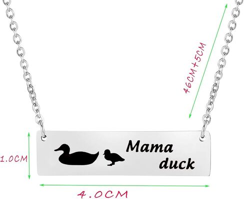 CHOORO Mama Duck Necklace Mama Duck Bar Necklace Mother and Children Necklace Mother’s Day Gift in Saudi Arabia
