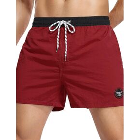 Nonwe Men's Swim Trunks with Mesh Lining and Pockets Quick Dry Bathing Suits