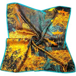 Shanlin Unisex 100% Mulberry Silk Square Scarf in Gift Box (27"x27")