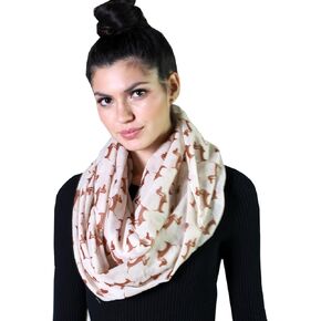 (6 COLORS) Bella Dachshund Doxie Dog Infinity Scarf, Women's Animal Print Loop Shawl