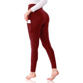 سراويل ضيقة ثلاثية للنساء - سراويل يوجا عالية الخصر مع جيوب - ملابس رياضية بدون خياطة للتحكم في البطن للتمرين in Kuwait