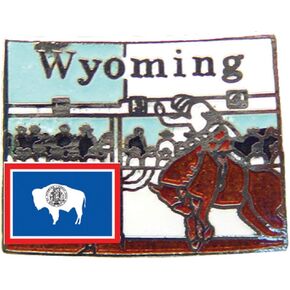Wyoming State Shaped Map Embroidered Patch, with Iron-On Adhesive