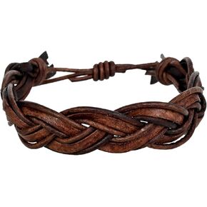 سوار جلدي للرجال من GENIQUE، أساور معصم من الجلد الطبيعي قابلة للتعديل، أساور ملفوفة للرجال والنساء للجنسين، سوار معصم من الجلد in Kuwait