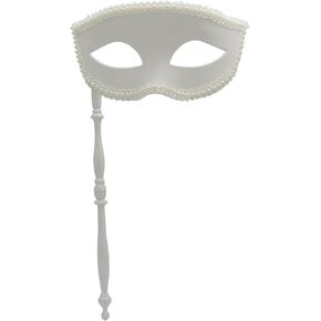 قناع تنكر للنساء، قناع ماردي جراس لامع مع عصا، قناع مطرز بالدانتيل in Kuwait