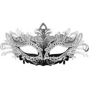 Metal Masquerade Mask for Women Venetian Halloween Mardi Gras Cosplay Cocktail Party Women's Costume Masks