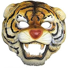 Party Masquerade Animal Mask (Tiger) Black
