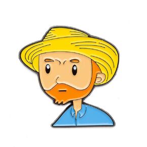 Self-Portrait - Vincent van Gogh - Enamel Pin - Today is Art Day - Size: "1.25" in Saudi Arabia
