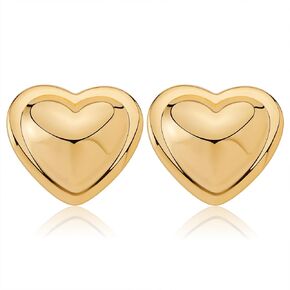 CUFELMU Gold Geometric Stud Earrings Chunky Statement Earrings for Women Irregular Crumpled Square/Half-ball/Triangle/Heart/Exaggerated Stud Earrings Jewelry Gifts