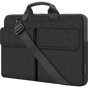 DOMISO 10 Inch Laptop Sleeve Shoulder Bag Compatible with 10.1-10.5 Inch Laptops /9.7" 10.5" iPad Pro/10 Surface Go 2/10.8" Huawei M5 Pro/Lenovo/Asus,Dark Grey