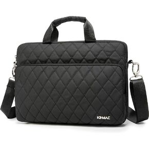 Kinmac 360 Degree Laptop Bag Full Cushioned Laptop Shoulder Bag For MacBook Air Pro 13 inch MacBook 14 inch and 13 inch-14 inch Laptop (Pink)