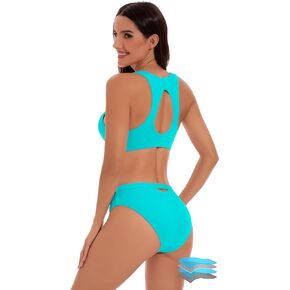 Beautikini Period Swimwear Two Piece Bikini Menstrual Leakproof Bathing Suit Period Swimsuit for Women Teens