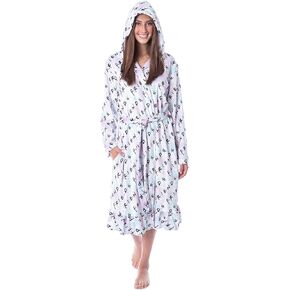 INTIMO Friends TV Show Logo Womens' Luxury Fleece Plush Robe Hooded Bathrobe