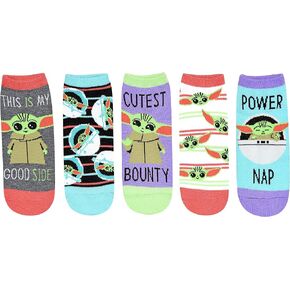STAR WARS Baby Yoda Cutest Bounty Juniors/Womens 5 Pack Ankle Socks