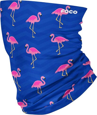 FOCO unisex adult Printed Neck Mask Gaiter Multiuse Face Scarf, Flamingo, Large US in Saudi Arabia