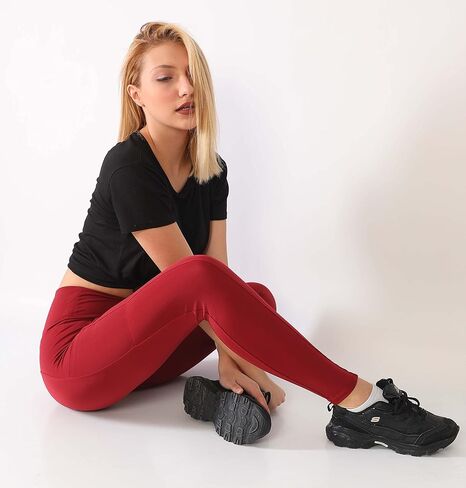 سراويل ضيقة ثلاثية للنساء - سراويل يوجا عالية الخصر مع جيوب - ملابس رياضية بدون خياطة للتحكم في البطن للتمرين in Kuwait