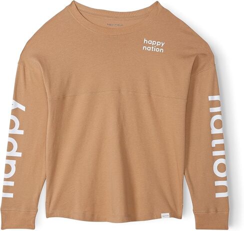 Girls Relaxed Cotton Long Sleeve T Shirt in Saudi Arabia