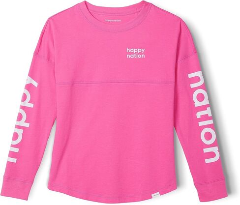 Girls Relaxed Cotton Long Sleeve T Shirt in Saudi Arabia