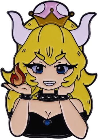 Spectre Pins Bowsette Mario Bro Enamel Pin, Metal, created quartz in Saudi Arabia