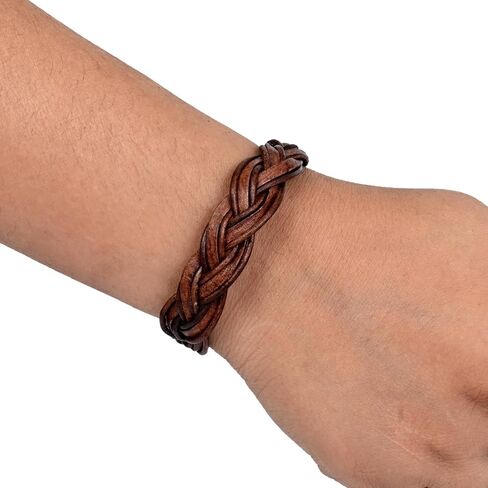 سوار جلدي للرجال من GENIQUE، أساور معصم من الجلد الطبيعي قابلة للتعديل، أساور ملفوفة للرجال والنساء للجنسين، سوار معصم من الجلد in Kuwait