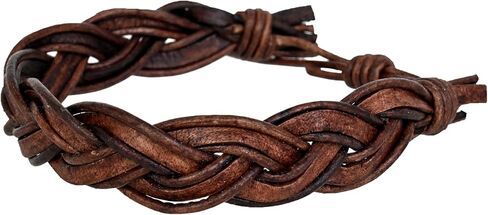 سوار جلدي للرجال من GENIQUE، أساور معصم من الجلد الطبيعي قابلة للتعديل، أساور ملفوفة للرجال والنساء للجنسين، سوار معصم من الجلد in Kuwait