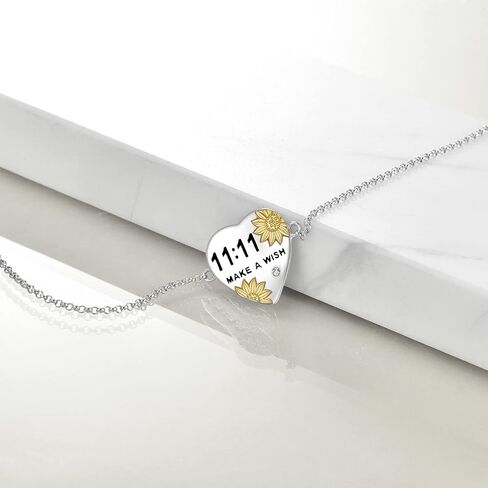 POPLYKE Sterling Silver Sunflower Heart Adjustable Make A Wish Bracelet for Women Bracelet Gifts for Girls in Saudi Arabia