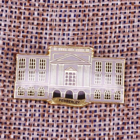 Pemberley Manor Mr Darcy Jane Austen Pride and Prejudice Elizabeth Bennet Novel Book Literature 1.1" Enamel Pin Badge in Saudi Arabia