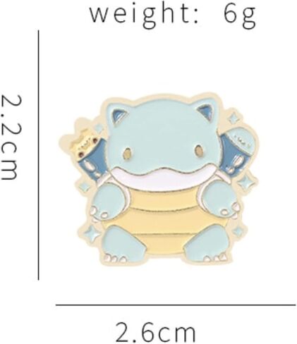 حقيبة ظهر Kawaii Blastoise معدنية بدبابيس المينا صغيرة لطيفة وملونة وفريدة من نوعها in Kuwait