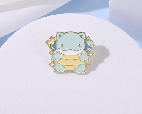 حقيبة ظهر Kawaii Blastoise معدنية بدبابيس المينا صغيرة لطيفة وملونة وفريدة من نوعها in Kuwait