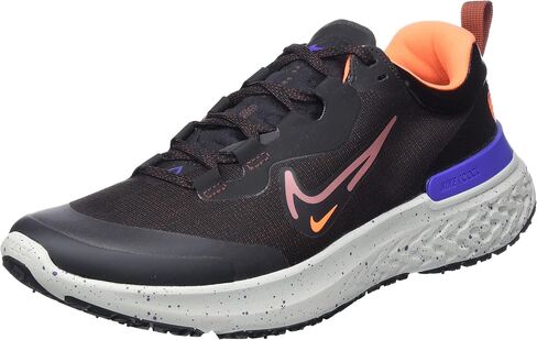Nike Men's React Miler 2 Shield Neutral Running Shoe, Black Total Orange, 12 in Saudi Arabia