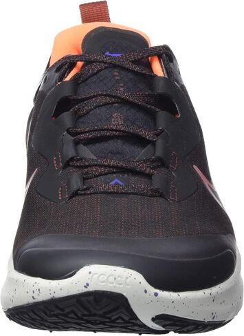 Nike Men's React Miler 2 Shield Neutral Running Shoe, Black Total Orange, 12 in Saudi Arabia